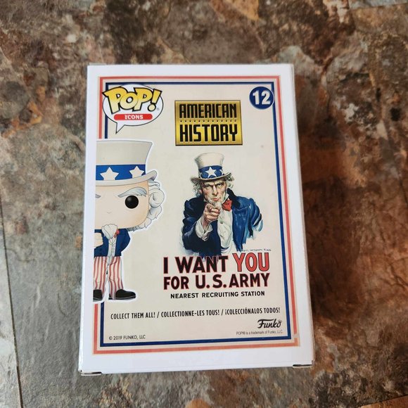 Funko Pop Uncle Sam Target Exclusive 12 w/ soft protector (small corner ding) - Picture 3 of 7